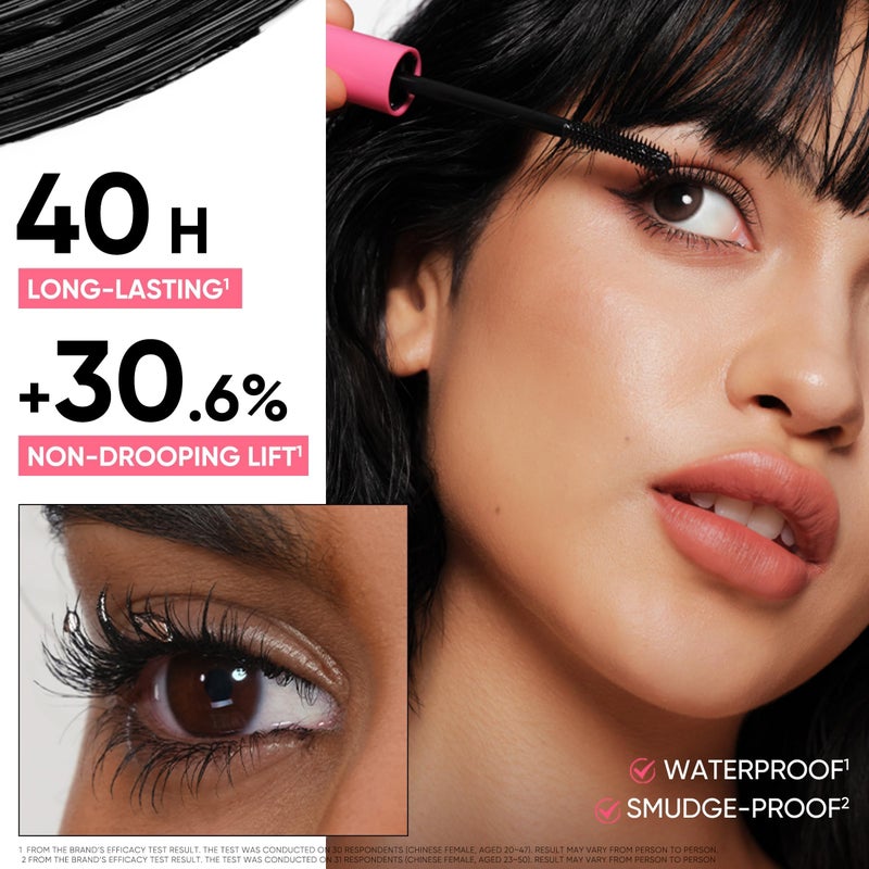 JUDYDOLL No-Drooping Volume Mascara Black, 40h Long-lasting, Smudge-Proof, Clump-Free, Waterproof Volumizing Mascara, Infused with Squalane, Strengthen and Protect Lashes - Image 3